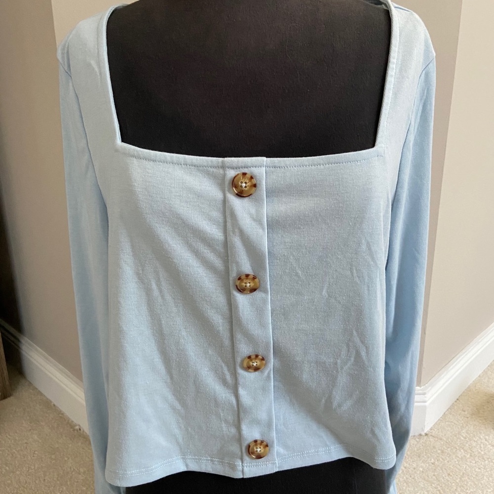 Wild Fable NWT blue crop top